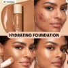 sheglam كريم أساس مرطب من skinfinite كريم أساس shell flawless dewy تغطية مرطبة إخفاء المسام غير المرئية كريم أساس سائل خفيف الوزن ناعم غير دهني كريم أساس الشتاء علامة تجارية جمال مكياج ميكب مستحضرات تجميل للنساء الفتيات مثالي لفصل الصيف الربيع مثالي ل y 17
