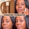 sheglam كريم أساس مرطب من skinfinite كريم أساس shell flawless dewy تغطية مرطبة إخفاء المسام غير المرئية كريم أساس سائل خفيف الوزن ناعم غير دهني كريم أساس الشتاء علامة تجارية جمال مكياج ميكب مستحضرات تجميل للنساء الفتيات مثالي لفصل الصيف الربيع مثالي ل y 24