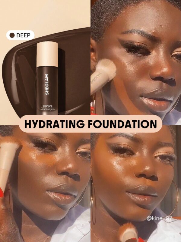 sheglam كريم أساس مرطب من skinfinite honey flawless dewy foundation تغطية مرطبة إخفاء المسام غير المرئية كريم أساس سائل خفيف الوزن غير دهني بدون مسام كريم أساس علامة تجارية جمال مكياج ميكب مستحضرات تجميل للنساء الفتيات مثالي لفصل الصيف الربيع مثالي ل y2k 36