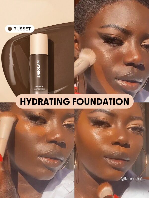 sheglam كريم أساس مرطب من skinfinite كريم أساس shell flawless dewy تغطية مرطبة إخفاء المسام غير المرئية كريم أساس سائل خفيف الوزن ناعم غير دهني كريم أساس الشتاء علامة تجارية جمال مكياج ميكب مستحضرات تجميل للنساء الفتيات مثالي لفصل الصيف الربيع مثالي ل y 31