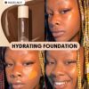 sheglam كريم أساس مرطب من skinfinite honey flawless dewy foundation تغطية مرطبة إخفاء المسام غير المرئية كريم أساس سائل خفيف الوزن غير دهني بدون مسام كريم أساس علامة تجارية جمال مكياج ميكب مستحضرات تجميل للنساء الفتيات مثالي لفصل الصيف الربيع مثالي ل y2k 30