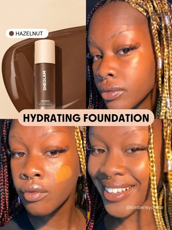sheglam كريم أساس مرطب من skinfinite كريم أساس shell flawless dewy تغطية مرطبة إخفاء المسام غير المرئية كريم أساس سائل خفيف الوزن ناعم غير دهني كريم أساس الشتاء علامة تجارية جمال مكياج ميكب مستحضرات تجميل للنساء الفتيات مثالي لفصل الصيف الربيع مثالي ل y 30