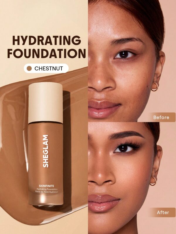 sheglam كريم أساس مرطب من skinfinite honey flawless dewy foundation تغطية مرطبة إخفاء المسام غير المرئية كريم أساس سائل خفيف الوزن غير دهني بدون مسام كريم أساس علامة تجارية جمال مكياج ميكب مستحضرات تجميل للنساء الفتيات مثالي لفصل الصيف الربيع مثالي ل y2k 19