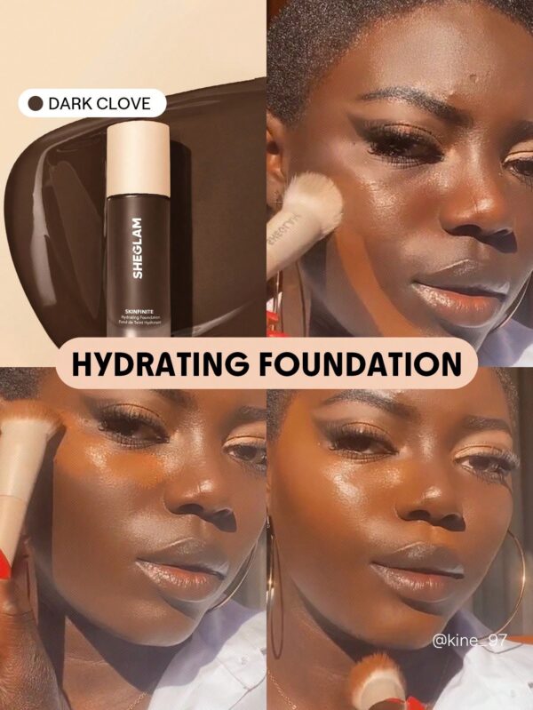 sheglam كريم أساس مرطب من skinfinite كريم أساس shell flawless dewy تغطية مرطبة إخفاء المسام غير المرئية كريم أساس سائل خفيف الوزن ناعم غير دهني كريم أساس الشتاء علامة تجارية جمال مكياج ميكب مستحضرات تجميل للنساء الفتيات مثالي لفصل الصيف الربيع مثالي ل y 33