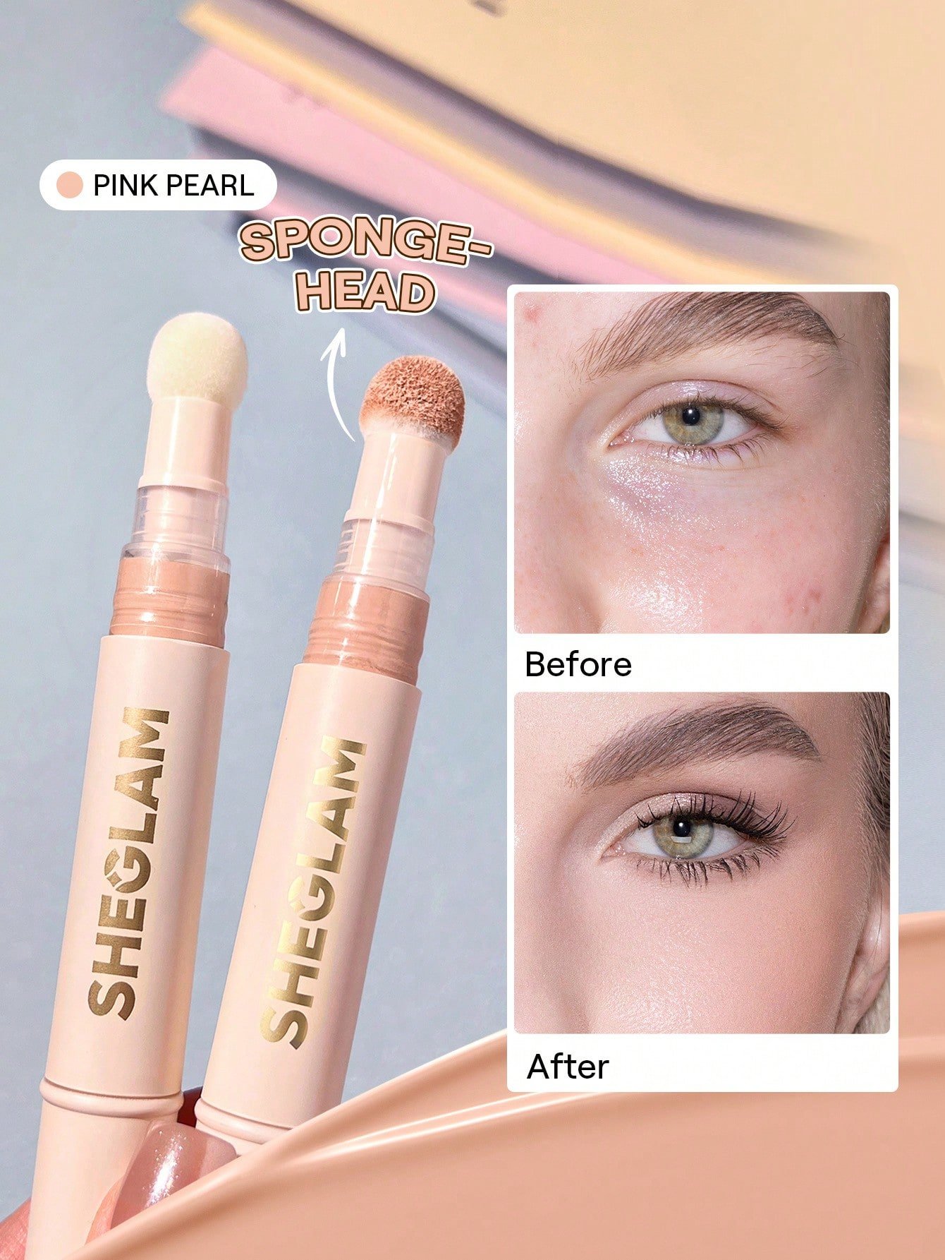 sheglam كونسيلر complexion boost رأس إسفنجي لتطبيق chantilly كونسيلر سائل غير لامع مصحح لوني يدوم طويلاً كونسيلر مرطب خفيف الوزن يدوم طوال اليوم كونسيلر كونسيلر علامة تجارية جمال مكياج ميكب مستحضرات تجميل للنساء الفتيات مثالي لفصل الصيف الربيع مثالي ل y2 7
