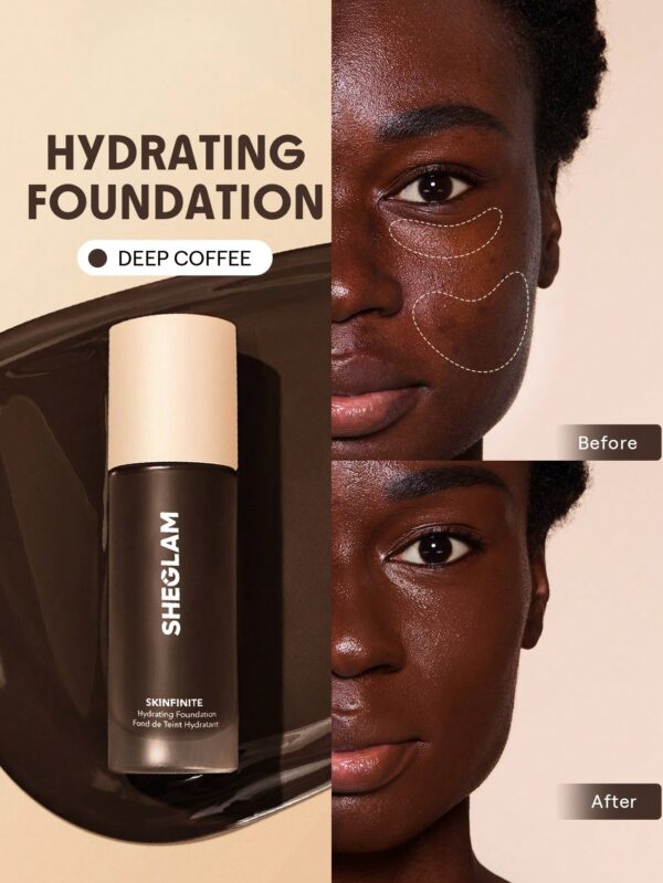 sheglam كريم أساس مرطب من skinfinite كريم أساس shell flawless dewy تغطية مرطبة إخفاء المسام غير المرئية كريم أساس سائل خفيف الوزن ناعم غير دهني كريم أساس الشتاء علامة تجارية جمال مكياج ميكب مستحضرات تجميل للنساء الفتيات مثالي لفصل الصيف الربيع مثالي ل y 34