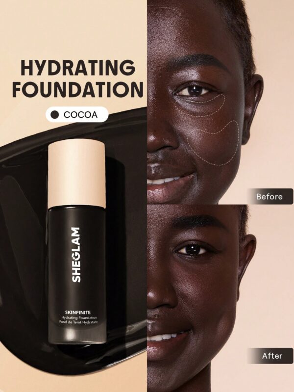 sheglam كريم أساس مرطب من skinfinite honey flawless dewy foundation تغطية مرطبة إخفاء المسام غير المرئية كريم أساس سائل خفيف الوزن غير دهني بدون مسام كريم أساس علامة تجارية جمال مكياج ميكب مستحضرات تجميل للنساء الفتيات مثالي لفصل الصيف الربيع مثالي ل y2k 35