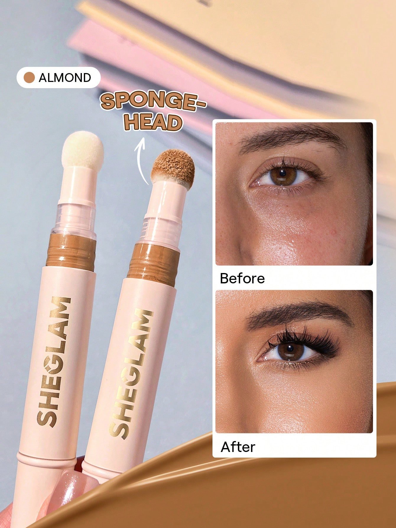 sheglam كونسيلر complexion boost رأس إسفنجي لتطبيق chantilly كونسيلر سائل غير لامع مصحح لوني يدوم طويلاً كونسيلر مرطب خفيف الوزن يدوم طوال اليوم كونسيلر كونسيلر علامة تجارية جمال مكياج ميكب مستحضرات تجميل للنساء الفتيات مثالي لفصل الصيف الربيع مثالي ل y2 19