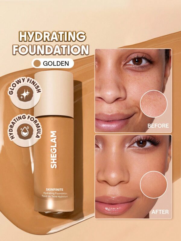 sheglam كريم أساس مرطب من skinfinite كريم أساس shell flawless dewy تغطية مرطبة إخفاء المسام غير المرئية كريم أساس سائل خفيف الوزن ناعم غير دهني كريم أساس الشتاء علامة تجارية جمال مكياج ميكب مستحضرات تجميل للنساء الفتيات مثالي لفصل الصيف الربيع مثالي ل y 15