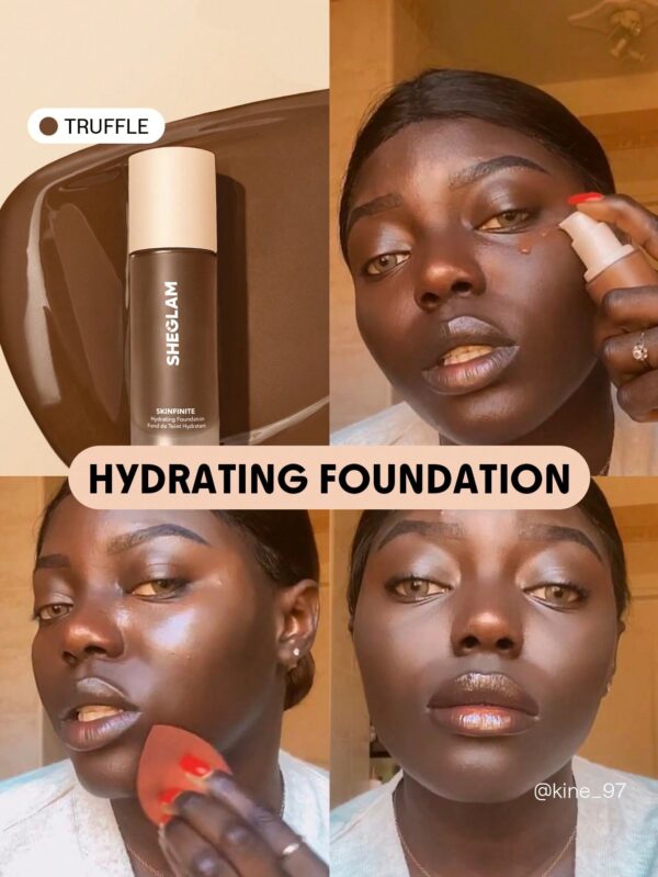 sheglam كريم أساس مرطب من skinfinite كريم أساس shell flawless dewy تغطية مرطبة إخفاء المسام غير المرئية كريم أساس سائل خفيف الوزن ناعم غير دهني كريم أساس الشتاء علامة تجارية جمال مكياج ميكب مستحضرات تجميل للنساء الفتيات مثالي لفصل الصيف الربيع مثالي ل y 28