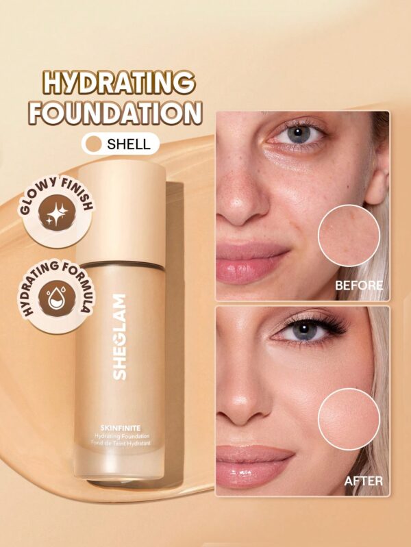 sheglam كريم أساس مرطب من skinfinite honey flawless dewy foundation تغطية مرطبة إخفاء المسام غير المرئية كريم أساس سائل خفيف الوزن غير دهني بدون مسام كريم أساس علامة تجارية جمال مكياج ميكب مستحضرات تجميل للنساء الفتيات مثالي لفصل الصيف الربيع مثالي ل y2k 6