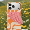 giippa مجموعة واحدة من غطاء الهاتف بتصميم موجة غير متماثلة + كوب شفط وردي، مناسب لهواتف 17 pro max، 16 pro max، 15 pro max، 14 pro max، غطاء هاتف كوري أنيق وممتع، متوافق مع هواتف 11/12/13/14/15/16 pro max plus، تصميم أنيق مناسب للرجال والنساء على حد سواء، idx_19