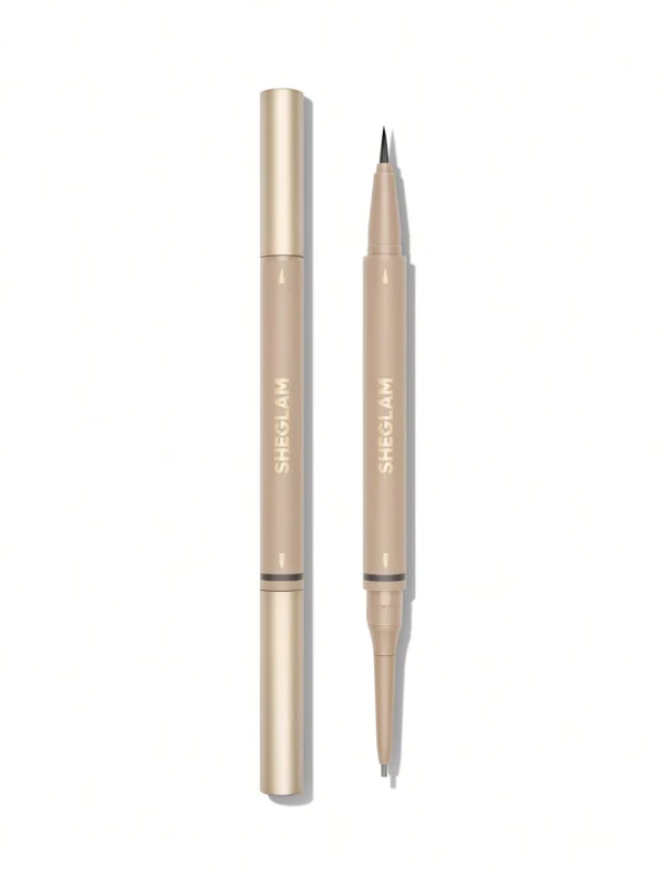 sheglam قلم حواجب 2 في 1 من brows on demand قلم حواجب سائل مقاوم للماء بلون الإسبريسو مقاوم للعرق ومضاد للزيوت وملء للحواجب وتحديد الحواجب وكريم جل مكياج حواجب وعيد الميلاد محدد علامة تجارية جمال مكياج ميكب مستحضرات تجميل للنساء الفتيات مثالي لفصل الصيف ا 12
