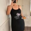 napfluff curve napfluff curve ثوب نوم كاجوال بدون أكمام مطبوع بحرف وقلب للنساء ذوات الحجم الكبير للاستخدام اليومي 4
