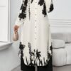 shein lady قميص كاجوال أنيق للربيع والصيف والخريف والشتاء، ياقة منسوجة، أكمام بيشوب، جيوب، أكمام طويلة، مقاسات كبيرة، بدلة أنيقة للمكتب والتنقل للربيع والصيف، ملابس صيفية للنساء، ملابس عطلة للنساء، بدلة صيفية مكونة من قطعتين 5