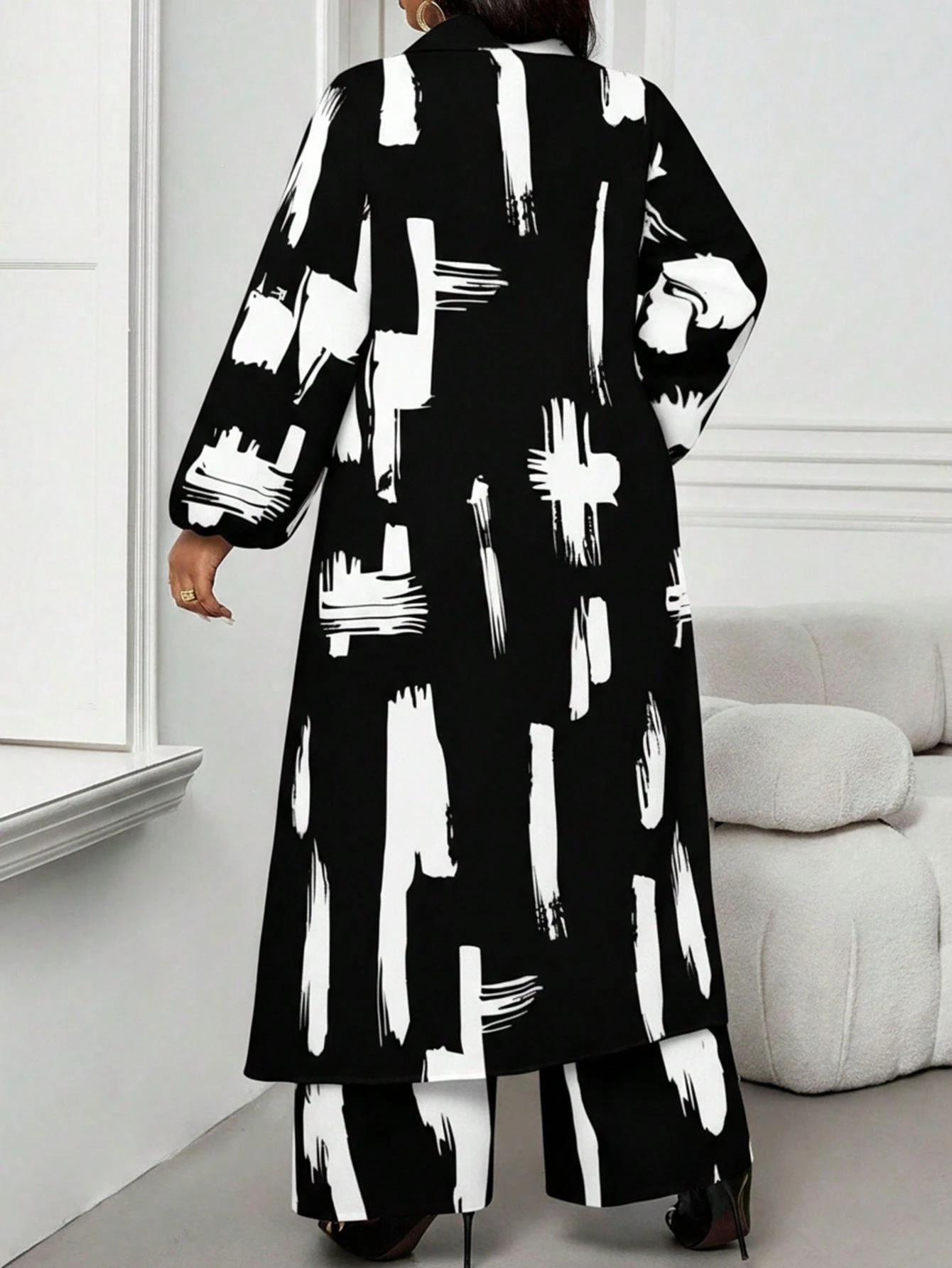 shein lady قميص كاجوال أنيق للربيع والصيف والخريف والشتاء، ياقة منسوجة، أكمام بيشوب، جيوب، أكمام طويلة، مقاسات كبيرة، بدلة أنيقة للمكتب والتنقل للربيع والصيف، ملابس صيفية للنساء، ملابس عطلة للنساء، بدلة صيفية مكونة من قطعتين 11