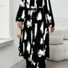 shein lady قميص كاجوال أنيق للربيع والصيف والخريف والشتاء، ياقة منسوجة، أكمام بيشوب، جيوب، أكمام طويلة، مقاسات كبيرة، بدلة أنيقة للمكتب والتنقل للربيع والصيف، ملابس صيفية للنساء، ملابس عطلة للنساء، بدلة صيفية مكونة من قطعتين 12