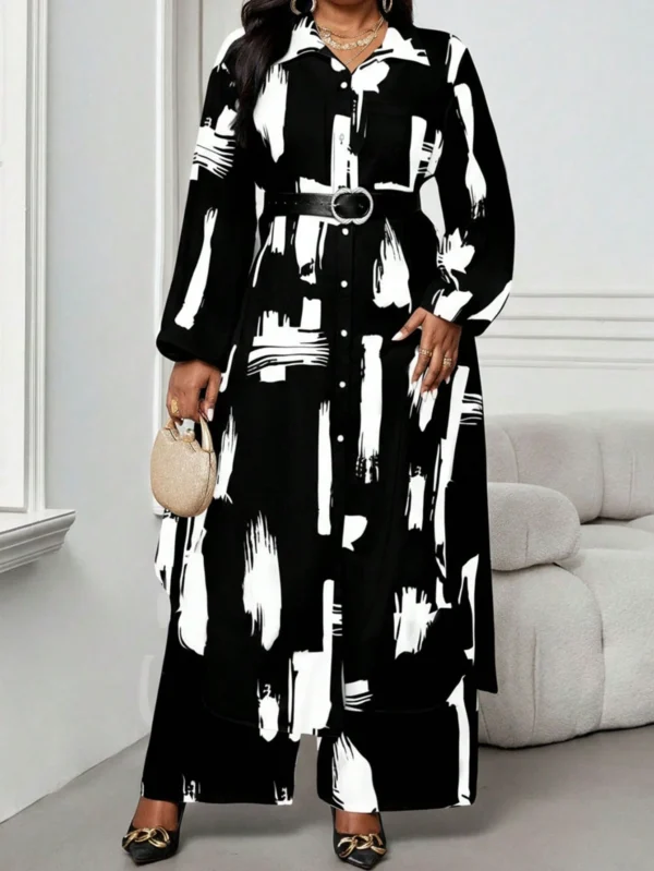 shein lady قميص كاجوال أنيق للربيع والصيف والخريف والشتاء، ياقة منسوجة، أكمام بيشوب، جيوب، أكمام طويلة، مقاسات كبيرة، بدلة أنيقة للمكتب والتنقل للربيع والصيف، ملابس صيفية للنساء، ملابس عطلة للنساء، بدلة صيفية مكونة من قطعتين 16