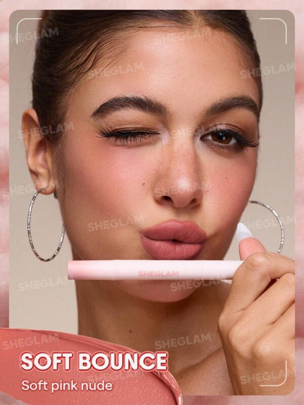 sheglam marshmallow puff قلم تمويه الشفاه 032 soft bounce علامة تجارية جمال مكياج ميكب مستحضرات تجميل للنساء الفتيات مثالي لفصل الصيف الربيع مثالي ل y2k أزياء أنيقة عيد الأم هدية حفلة جاهز أفضل لون 14