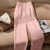 franclia بنطلون مكتبي أنيق مستقيم الساق للنساء أبيض اللون 4