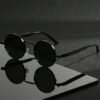 زوج نظارات رجالي جديد معدنية دائرية بطراز ستيمبنك، تصميم معتمد على الزنابر، مناسبة للرياضات الخارجية والدراجات والقيادة والصيد والسفر والعطلات الشاطئية 6