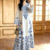 shein najma فستان طويل الأكمام بياقة على شكل حرف v مزخرف بطبعات هندسية وزهرية متناظرة للنساء، فستان أنيق بطراز عربي، للربيع/الصيف 5