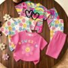 elladie kids مجموعة قميص كم قصير وشورت للبنات الرضع بطبعات صدفة وجنجل البحر وفيونكة، أسلوب عطلة عفوي بسيط، مناسبة للعطلات والأنشطة الخارجية، صيفي elladie kids مجموعة قميص كم قصير وشورت للبنات الرضع بطبعات صدفة وجنجل البحر وفيونكة، أسلوب عطلة عفوي بسيط، مناسبة للعطلات والأنشطة الخارجية، صيفي