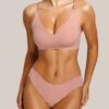 barelissa 6 قطع مجموعة صدرية لاسلكية مريحة بتصميم أنثوي بلون أحادي مع تطريز صدفي 4