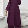 shein lady قميص كاجوال أنيق للربيع والصيف والخريف والشتاء، ياقة منسوجة، أكمام بيشوب، جيوب، أكمام طويلة، مقاسات كبيرة، بدلة أنيقة للمكتب والتنقل للربيع والصيف، ملابس صيفية للنساء، ملابس عطلة للنساء، بدلة صيفية مكونة من قطعتين 8