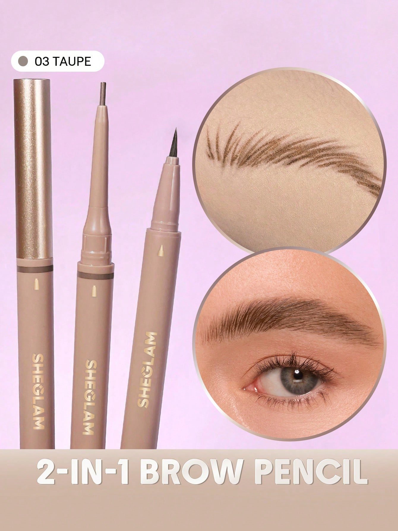 sheglam قلم حواجب 2 في 1 من brows on demand قلم حواجب سائل مقاوم للماء بلون الإسبريسو مقاوم للعرق ومضاد للزيوت وملء للحواجب وتحديد الحواجب وكريم جل مكياج حواجب وعيد الميلاد محدد علامة تجارية جمال مكياج ميكب مستحضرات تجميل للنساء الفتيات مثالي لفصل الصيف ا 2