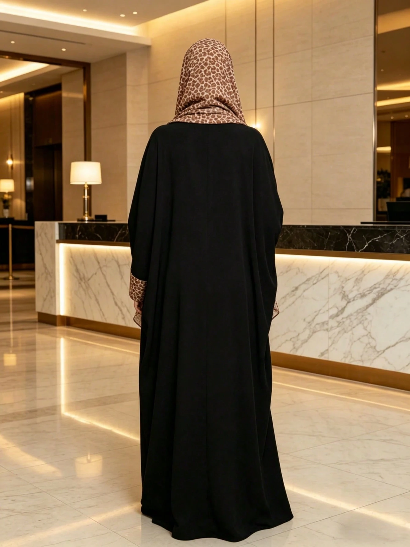 yasmyna مجموعة من قطعتين: حجاب + عباءة مفتوحة. طقم بأسلوب كارديجان بسيط وأنيق وعصري. 2
