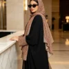 yasmyna مجموعة من قطعتين: حجاب + عباءة مفتوحة. طقم بأسلوب كارديجان بسيط وأنيق وعصري. 3
