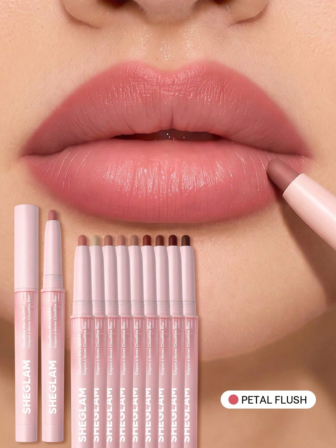 sheglam cloudline blur محدد شفاه petal flush روج محدد قوس شفايف علامة تجارية جمال مكياج ميكب مستحضرات تجميل للنساء الفتيات مثالي لفصل الصيف الربيع مثالي ل y2k أزياء أنيقة عيد الأم هدية حفلة جاهز أفضل لون 4