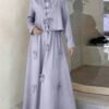 solavon طقم ملابس علوية وتنورة نسائي أنيق بعقدة أمامية، لون أحادي بسيط، مناسب لمناسبات الربيع والخريف 10