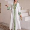 shein najma فستان ماكسي أنيق بطبعة رقمية ملونة بنمط الكرمة، طويل الأكمام وياقة على شكل حرف v، للربيع والخريف shein najma فستان ماكسي أنيق بطبعة رقمية ملونة بنمط الكرمة، طويل الأكمام وياقة على شكل حرف v، للربيع والخريف