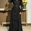modelyn فستان أنيق للنساء بتصميم خصر مشدود بالكشكش والتطريز بالدانتيل، مناسب للحفلات والمناسبات