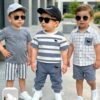 shein 3 طقم ملابس أطفال أولاد فضفاضة كاجوال، تي شيرت كم قصير وبنطلون قطعتين، مناسبة للربيع والصيف، بطباعة شريطية كلاسيكية وطباعة شعار الحصان الأنيق، اشتر 3 طقم واحصل على طقم واحد عشوائي shein 3 طقم ملابس أطفال أولاد فضفاضة كاجوال، تي شيرت كم قصير وبنطلون قطعتين، مناسبة للربيع والصيف، بطباعة شريطية كلاسيكية وطباعة شعار الحصان الأنيق، اشتر 3 طقم واحصل على طقم واحد عشوائي