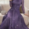 modelyn فستان نسائي بياقة عالية وأكمام طويلة، مزين بقطع شبكية على الخصر وطيات على الخصر، طول متوسط 5