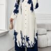 shein lady curve قميص كاجوال أنيق للربيع والصيف والخريف والشتاء، ياقة منسوجة، أكمام بيشوب، جيوب، أكمام طويلة، مقاسات كبيرة، بدلة أنيقة للمكتب والتنقل للربيع والصيف، ملابس صيفية للنساء للعطلات 9