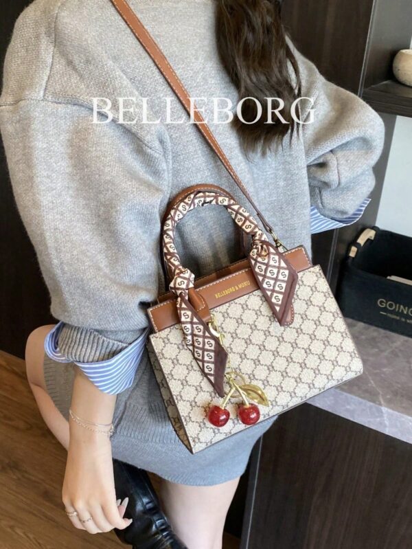 belleborg حقيبة كاجوال مع تفاصيل حرفية باللونين للمراهقات والطالبات والموظفات في المكاتب، مناسبة للمكتب والجامعة والعمل والتنقلات والسفر والرحلات، حقيبة نسائية أنيقة مثالية للعمل والأعمال المكتبية 16