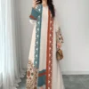 shein najma فستان نسائي بطراز بوهيمي أنيق بطبعة زهرية عتيقة، طقم قطعتين من الفستان الماكسي بياقة دائرية والكارديجان، بطراز عربي، موضة الربيع والصيف 16