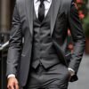 manfinity mode طقم بدلة رجالي من قطعتين بليزر بياقة واقفة وأكمام طويلة وبنطلون، مناسب للتنقل اليومي الكاجوال، رسمي للخريف والمناسبات الرسمية 4