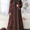 shein najma عباية عربية كاجوال طويلة الأكمام مطبوعة بطباعة رقمية زهرية للنساء ذوات الحجم الكبير، للربيع والخريف 3