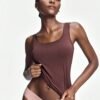 shapora توب كاجوال للنساء بلون أحادي، ملابس علوية منزلية 3