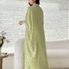 yasmyna فستان ربيع/صيف مزين باللؤلؤ بتصميم أنيق وممشوق مع خرز ونسيج بارز 7