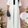 shein lady مجموعة قطعتين فضفاضة أنيقة متعددة الاستخدامات بطباعة عتيقة مقاس كبير، صيفي 11
