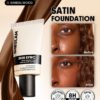 sheglam skin sync satin كريم أساس fair علامة تجارية جمال مكياج ميكب مستحضرات تجميل للنساء الفتيات مثالي لفصل الصيف الربيع مثالي ل y2k أزياء أنيقة عيد الأم هدية حفلة جاهز أفضل لون 29
