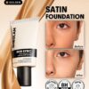 sheglam skin sync satin كريم أساس fair علامة تجارية جمال مكياج ميكب مستحضرات تجميل للنساء الفتيات مثالي لفصل الصيف الربيع مثالي ل y2k أزياء أنيقة عيد الأم هدية حفلة جاهز أفضل لون 15