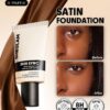 sheglam skin sync satin كريم أساس fair علامة تجارية جمال مكياج ميكب مستحضرات تجميل للنساء الفتيات مثالي لفصل الصيف الربيع مثالي ل y2k أزياء أنيقة عيد الأم هدية حفلة جاهز أفضل لون 28