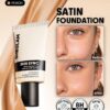sheglam skin sync satin كريم أساس fair علامة تجارية جمال مكياج ميكب مستحضرات تجميل للنساء الفتيات مثالي لفصل الصيف الربيع مثالي ل y2k أزياء أنيقة عيد الأم هدية حفلة جاهز أفضل لون 11